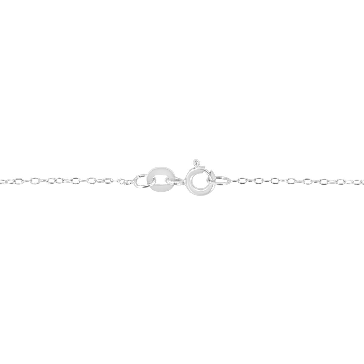 .925 Sterling Silver Horseshoe Pendant Necklace with Diamond Accents - Desire & Hope