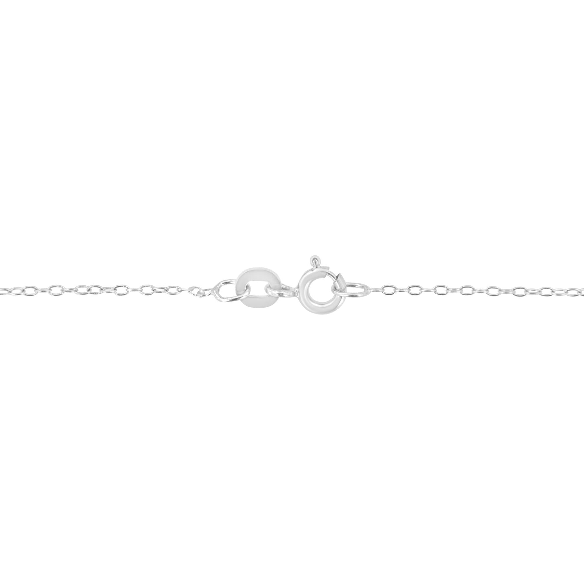 .925 Sterling Silver Horseshoe Pendant Necklace with Diamond Accents - Desire & Hope