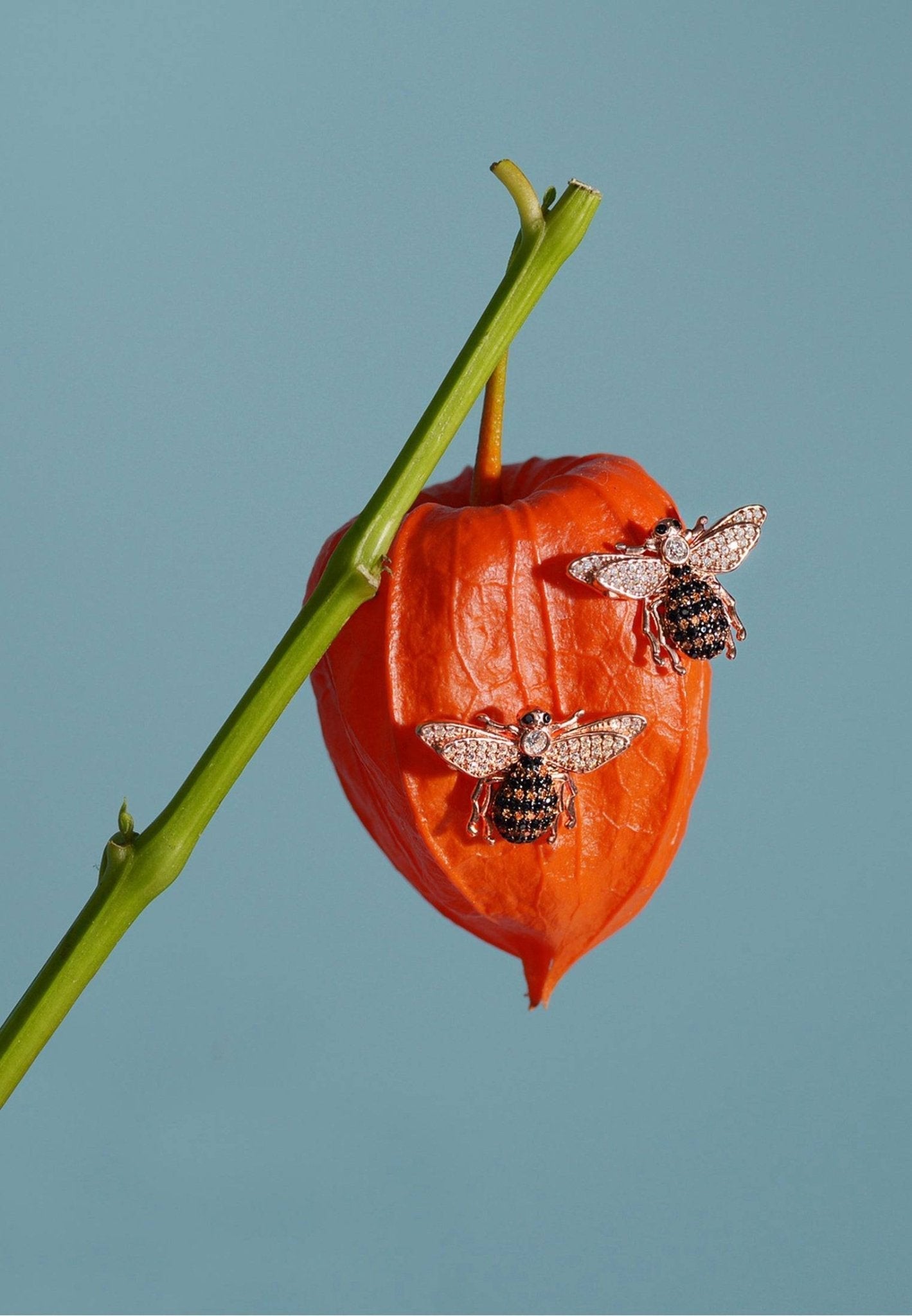 Honey Bee Stud Earrings Silver - Sparkly, Meaningful, Must-have for Animal Lovers! - Desire & Hope